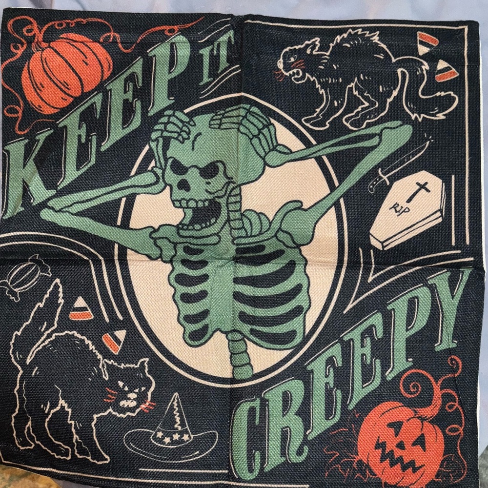 2 New Halloween Throw Pillow Covers—Keep It Creepy - Picture 2 of 7